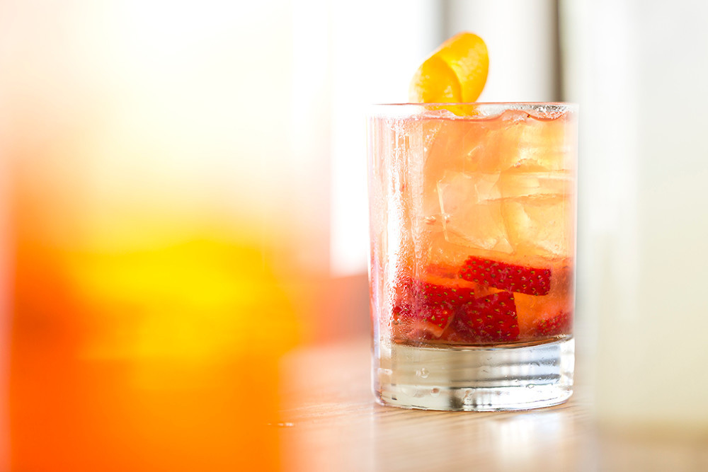 The Salted Slate; Strawberry Rhubarb Old Fashioned