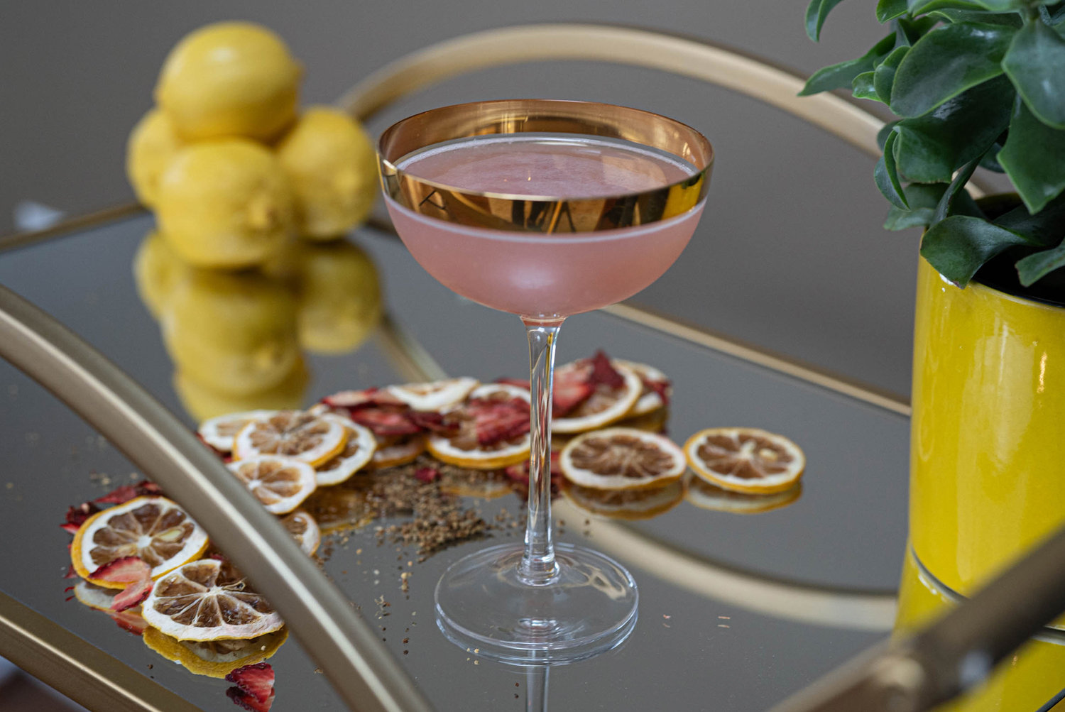 A refreshing spin on a cosmo using the Lemonade Stand kit