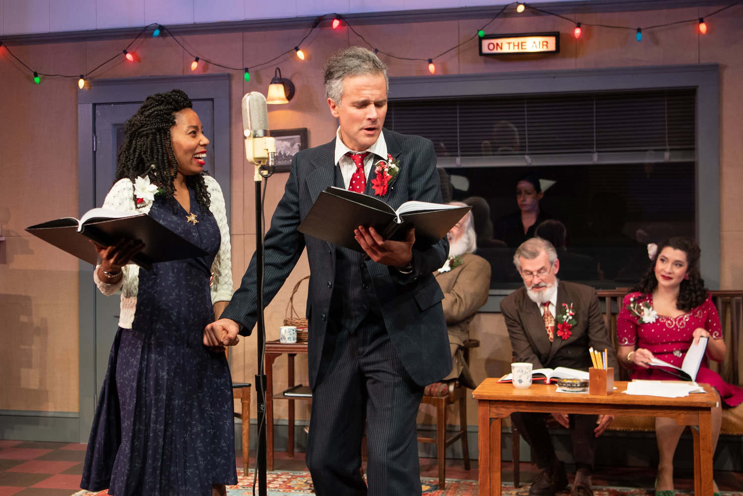 Artistic director Tony Estrella in The Gamm’s 2021 production of It’s A Wonderful Life: A Live Radio Play, which returns for the holidays for their 2022/23 season