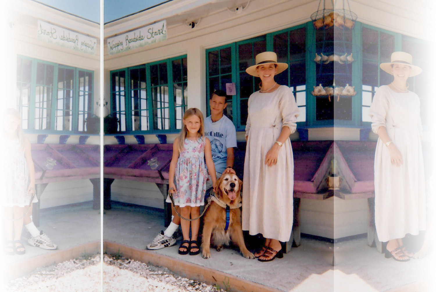 Brenda, Lela and a cousin at the original farmstand in 1999
