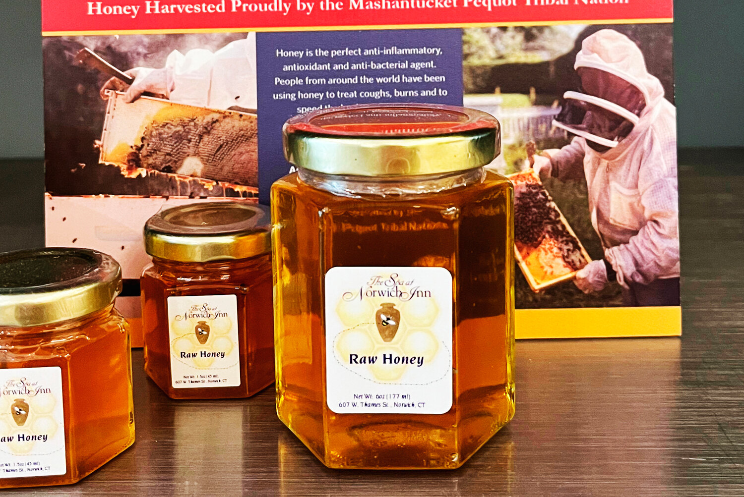 Find the spa’s own honey for sale on site