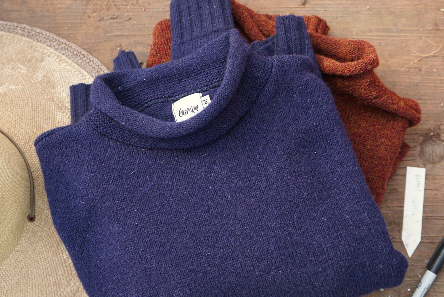 “A responsibly sourced wool sweater, knit in Fall River and 
shot at issima, the small nursery I co-own with Ed Bowen and the sink of all good ideas!” says Johnston
